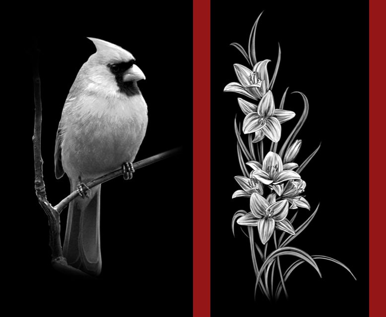 Kris-Hendrix-Cardinal-and-Floral-Etchings